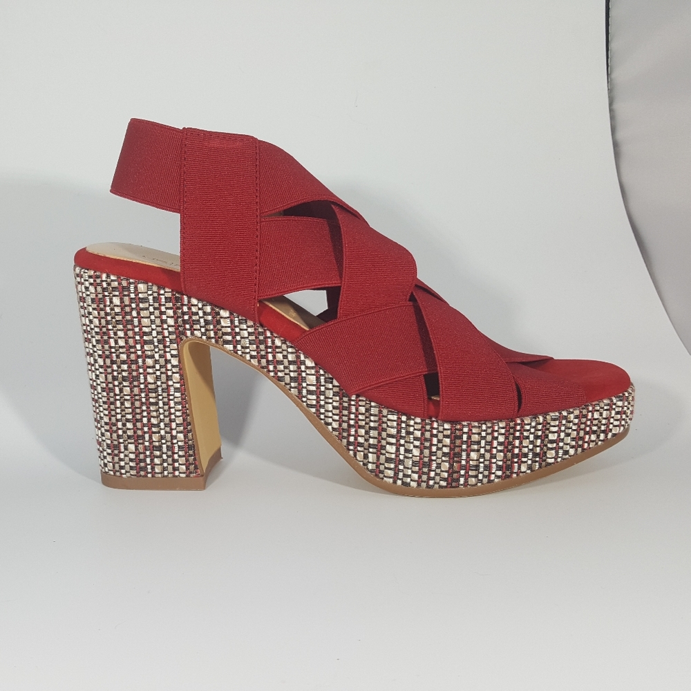 Rapisardi Elastic Cross Band Platform Sandal